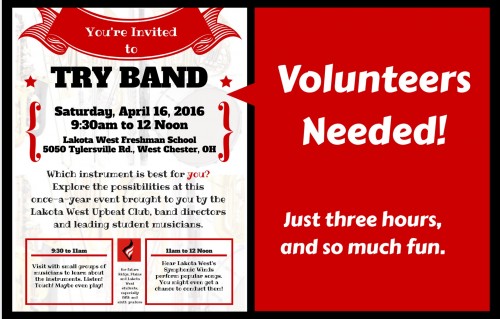 Try Band Call for Volunteers