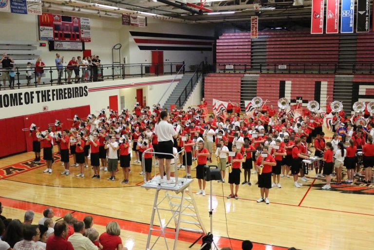 If there are thunderstorm-related concerns, as there were in 2015, it's likely that the festivities will be moved indoors to the gym.